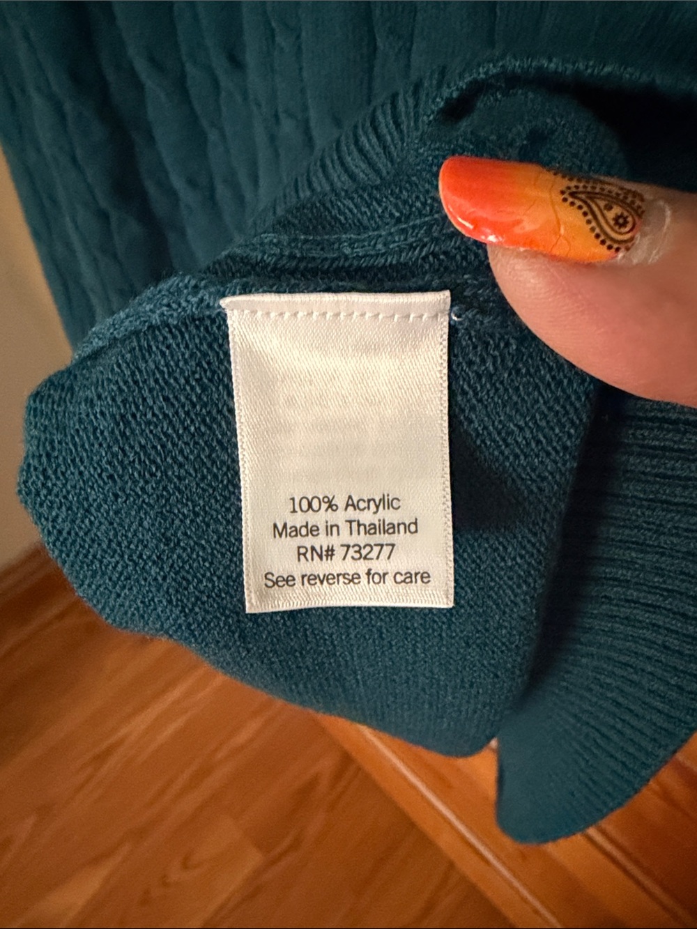 NWT Croft & Barrow Sweater Size 5x Teal - Picture 4 of 5
